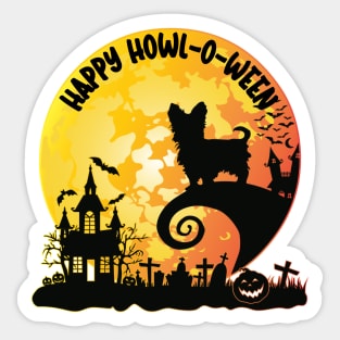 Yorkie Howl-o-ween Shirt, Spooky Season Shirt, Dog Mom Shirt, Dog Lovers Shirt, Dog People, Dog Lovers Gift, Spooky Dog Shirt, Spooky Shirt Sticker